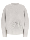 The Attico Asymmetrical Hem Sweater — Grey