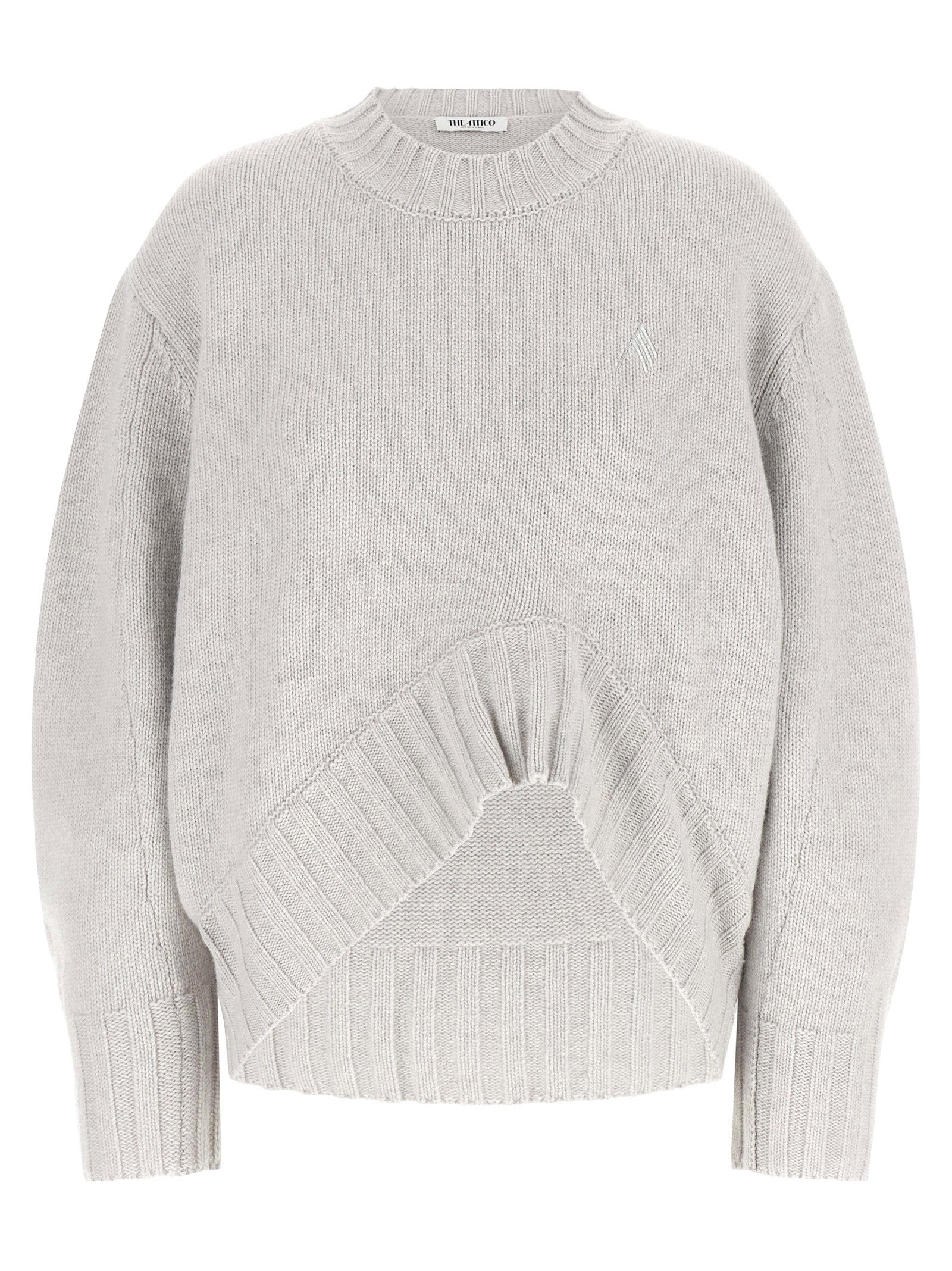 The Attico Asymmetrical Hem Sweater — Grey