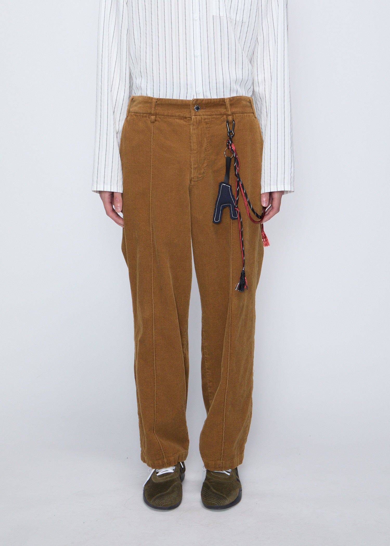 Song For The Mute Pin Stitch Corduroy Trousers — Brown