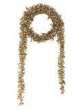 Dries Van Noten Embroidered Fringed Scarf — Gold