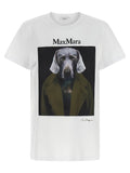 Max Mara Graphic-Print Cotton T-Shirt — White