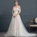 Bridal Wedding Dress White Long Sweetheart Ball-Gown Princess