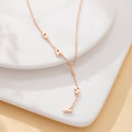 Personalizada Burbuja Letra Y Lariat Collar con Nombre Dainty Joyería Aniversario Cumpleaños Regalo para Mujeres