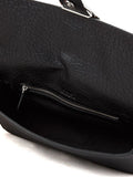 Pinko Croc-Embossed Leather Crossbody Bag — Black