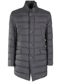 Herno Quilted Nylon Down Jacket — Grey