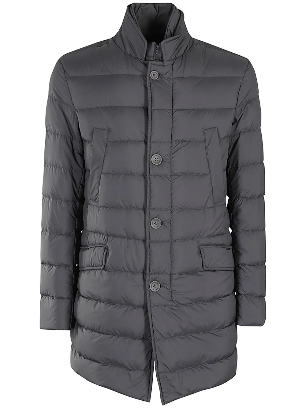 Herno Quilted Nylon Down Jacket — Grey