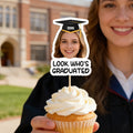 Regalo de Graduación Personalizado con Foto de Cara de Graduación para Cupcakes con Texto Regalo de Graduación para Graduados