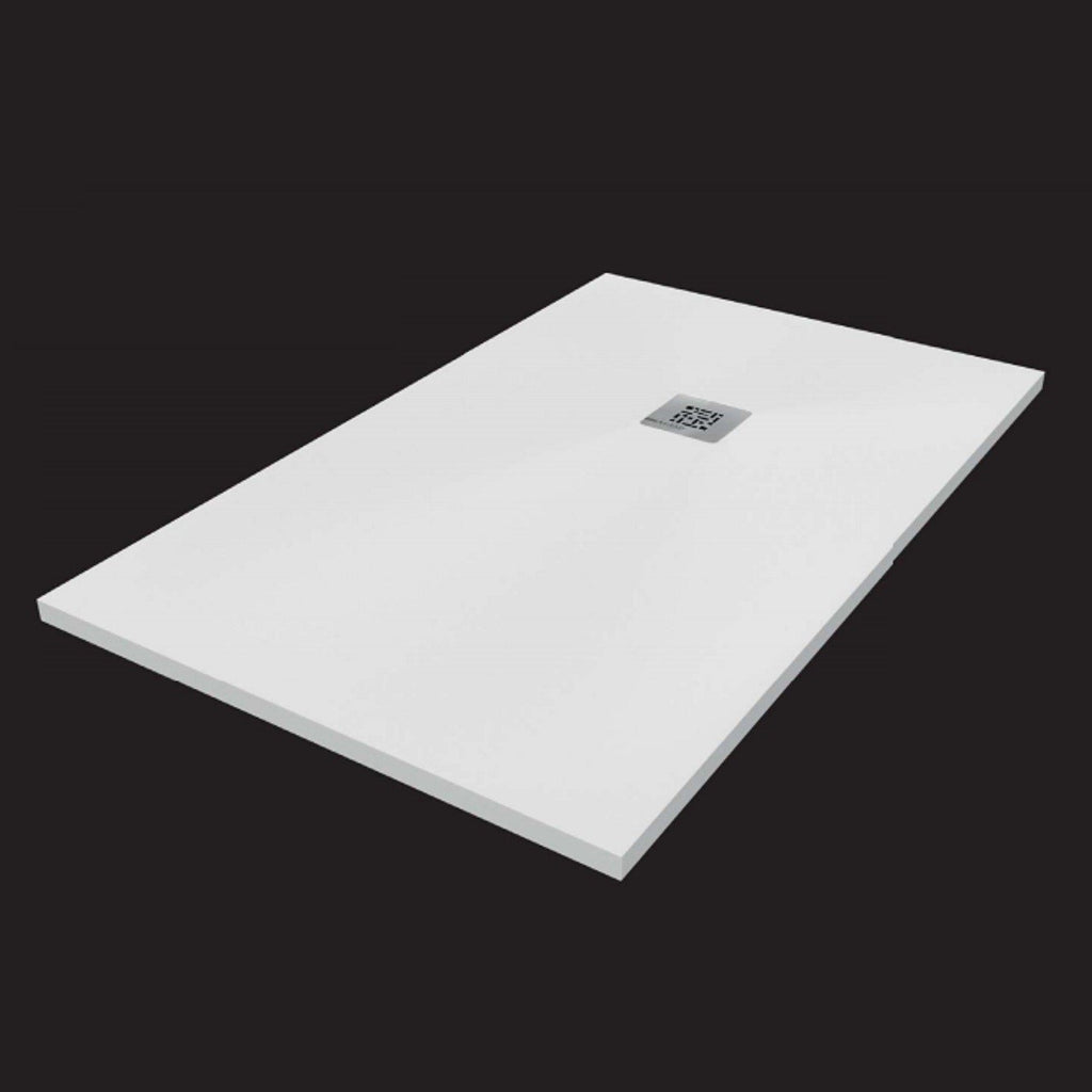 BATHME QUALSTONE Plato de Ducha Resina Blanco Ancho 90 cm