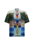 Camisa de seda estampada efecto trampantojo Casablanca — Multicolor