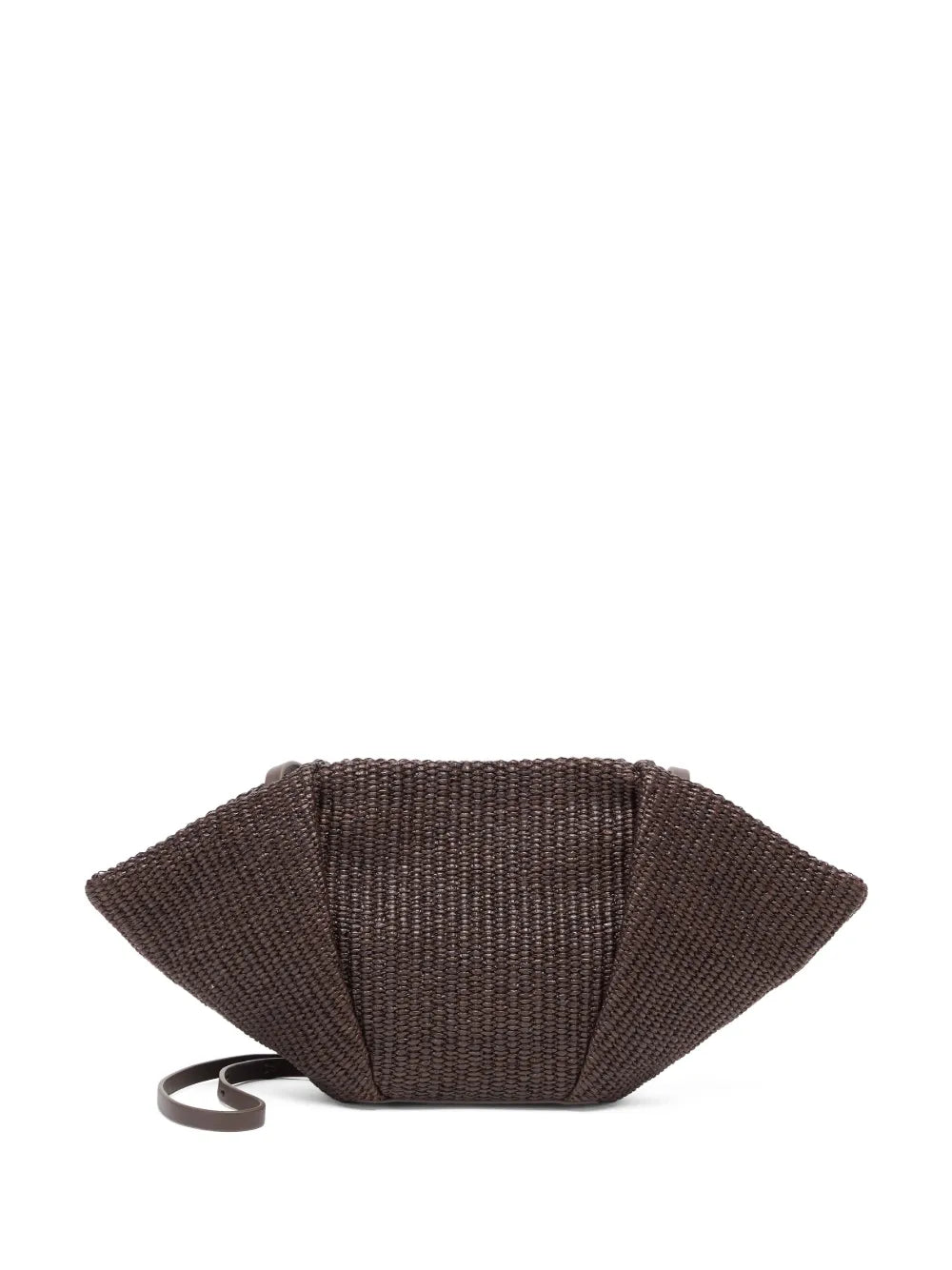 Brunello Cucinelli Interwoven Raffia Clutch — Brown