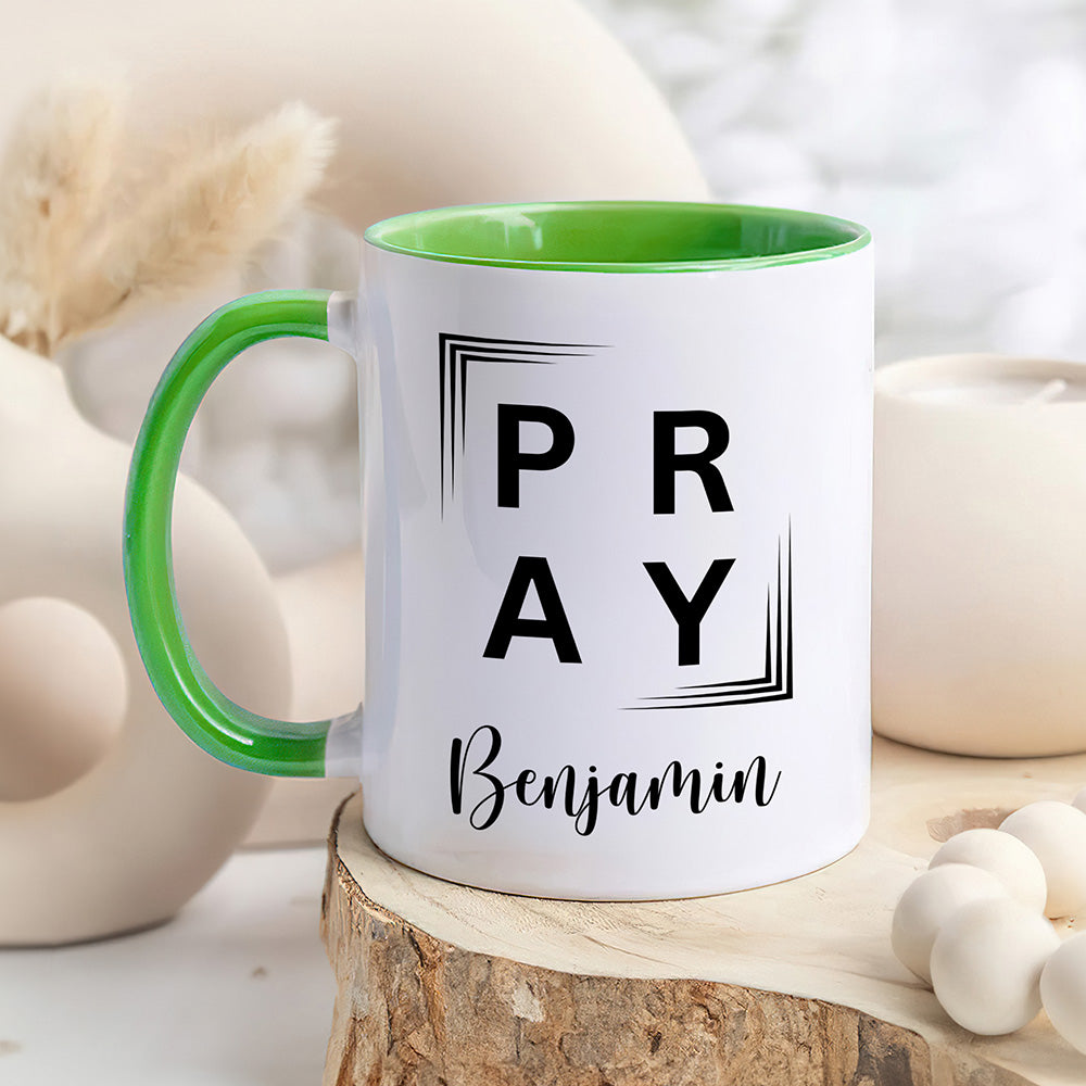 Tema cristiano personalizado 11 oz 15 oz Taza de café de cerámica con nombre Decoración para el hogar Bautizo Cumpleaños Regalo para los cristianos