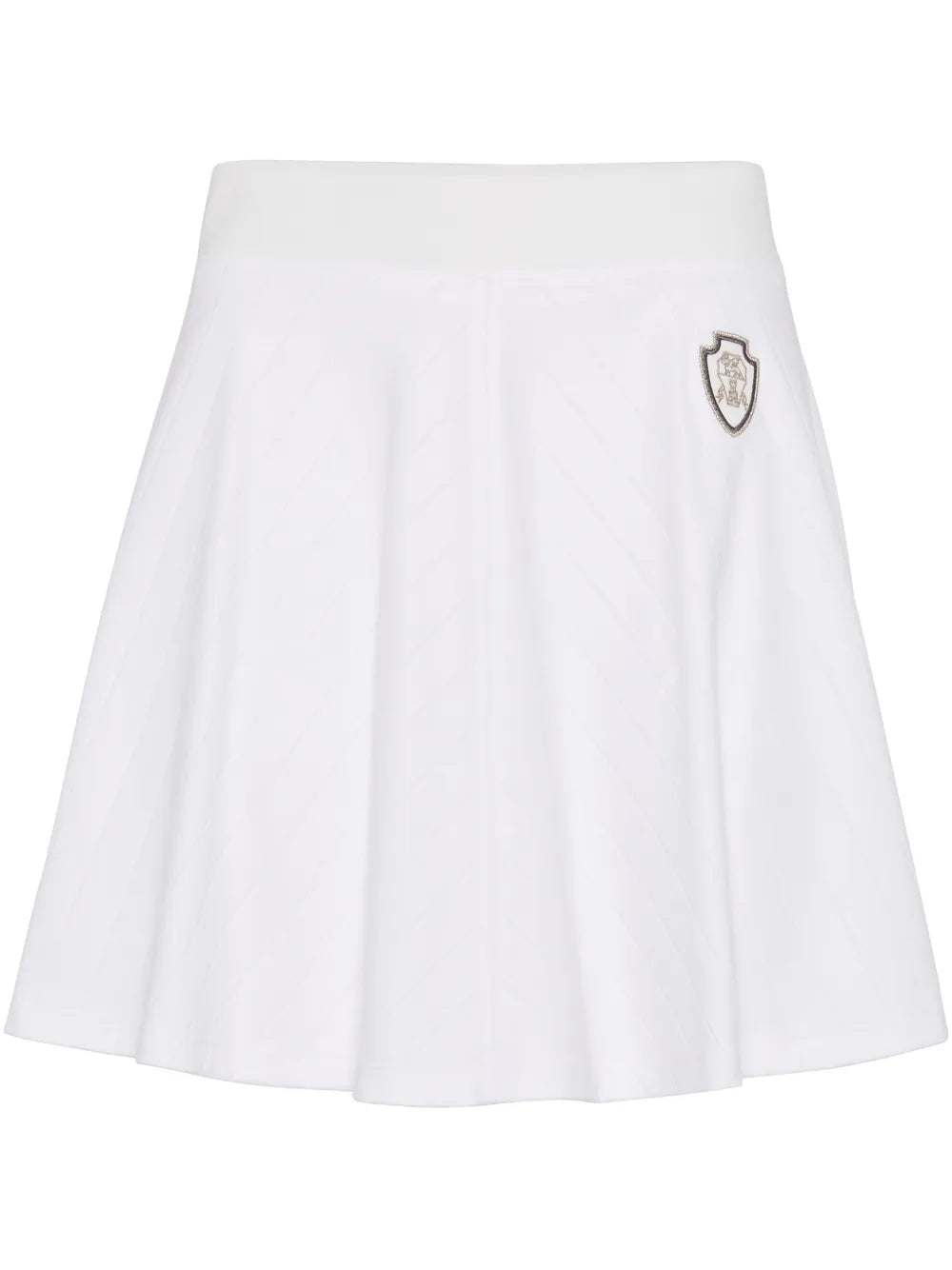 Brunello Cucinelli Cotton Pleated Skirt — White