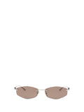 Balenciaga A000UXT0005 Geometric Oval Sunglasses — Beige