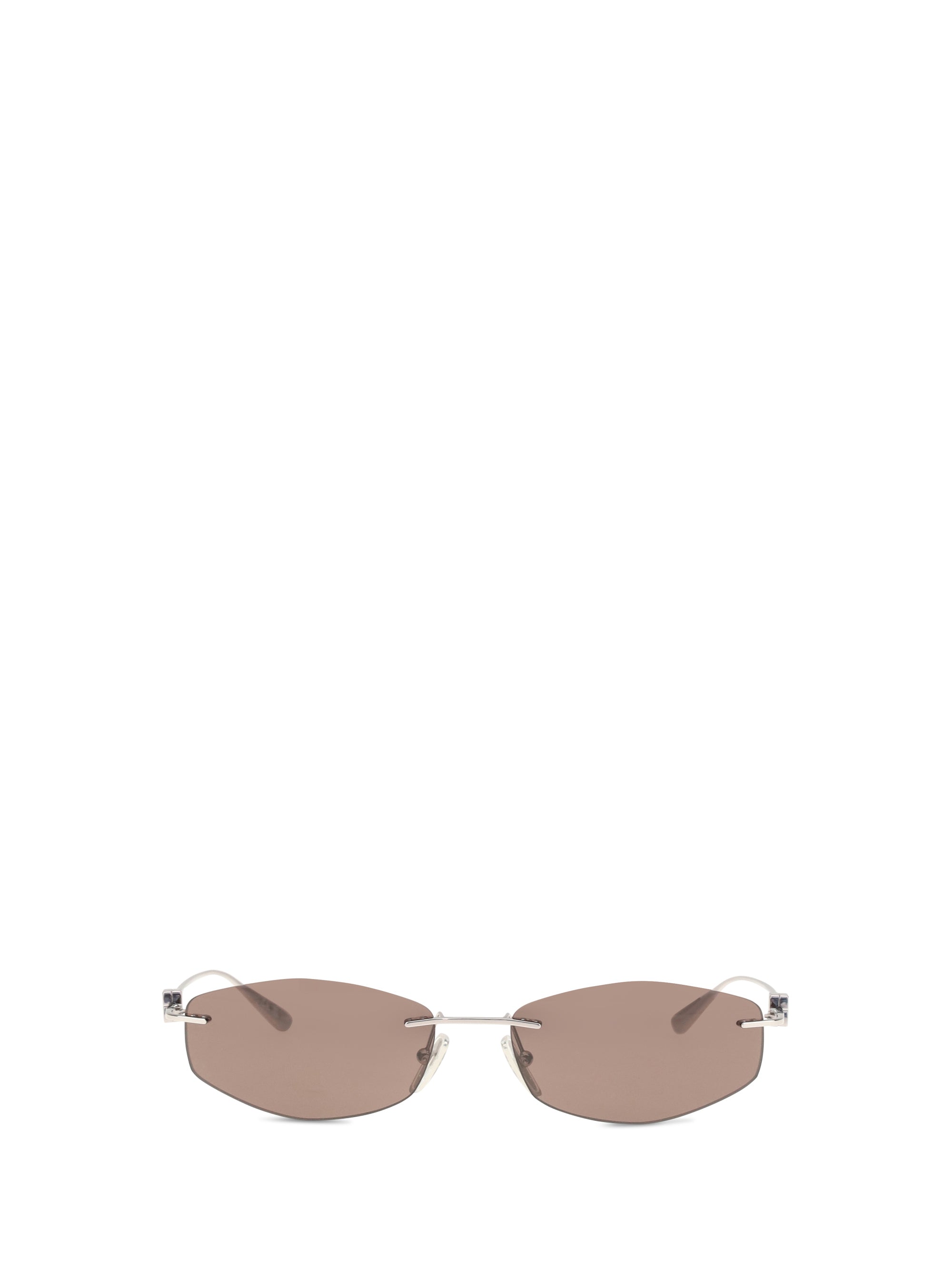 Balenciaga A000UXT0005 Geometric Oval Sunglasses — Beige