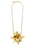Paco Rabanne Flower Pendant Necklace — Gold