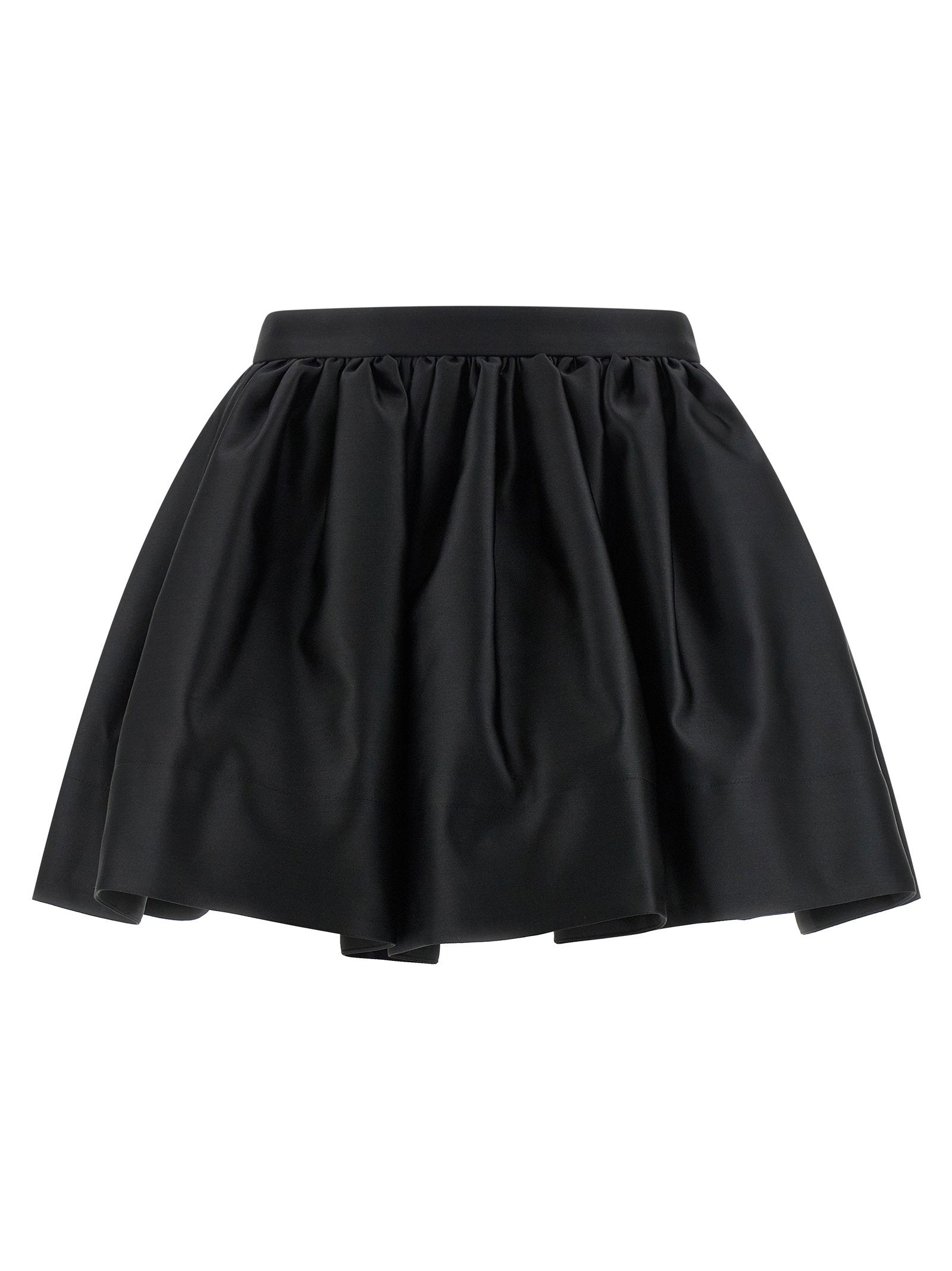 Paco Rabanne Satin Balloon Skirt — Black