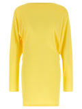 Jacquemus Fluid Viscose Jersey Dress — Yellow