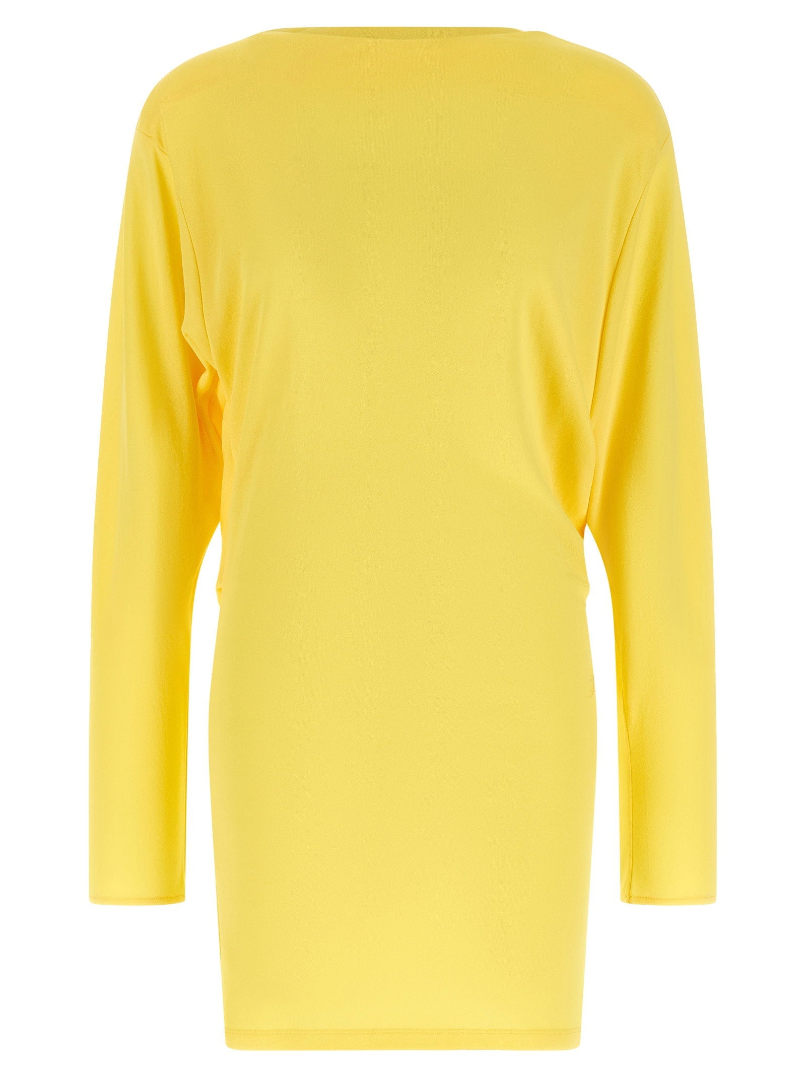 Jacquemus Fluid Viscose Jersey Dress — Yellow