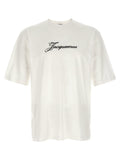 Jacquemus Logo-Embroidered Cotton-Hemp Blend T-shirt — White