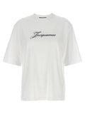 Jacquemus Logo-Embroidered T-shirt — White
