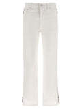 Paco Rabanne Zip-Detail Cotton Jeans — White