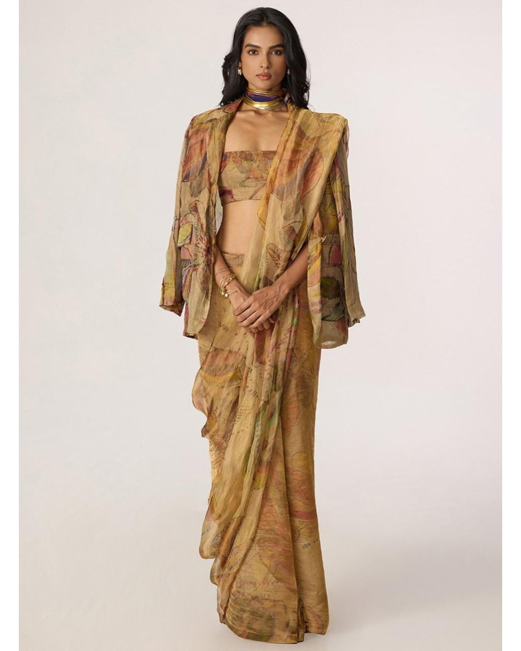 Agatha Sari & Malaika Blouse By KYNAH, Luxury Indian Fashion & Bridal Wear
