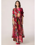 Belen Trench & Zavi Blouse & Vellora Trousers By KYNAH, Luxury Indian Fashion & Bridal Wear