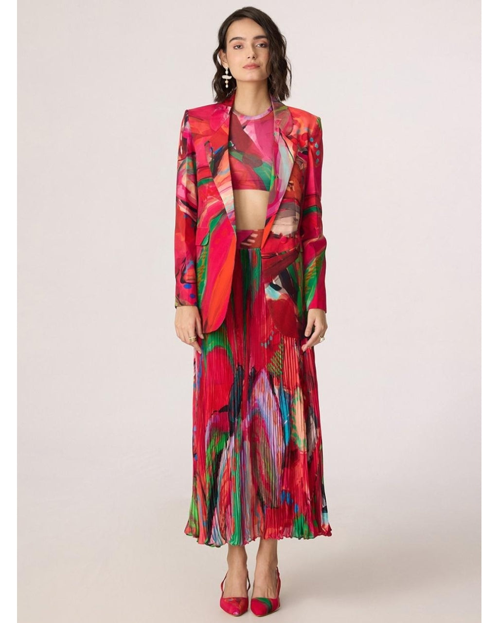 Rebekkah Blazer & Zavi Blouse & Zora Skirt By KYNAH, Luxury Indian Fashion & Bridal Wear