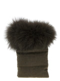 Yves Salomon Fox Fur-Trimmed Smartphone Holder — Taupe