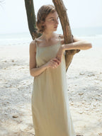 Island Walk Cotton Beaded Sling Dress