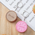 Llavero personalizado con galleta impresa en 3D con nombre Aniversario Cumpleaños Regalo para Pareja Amantes de las Galletas