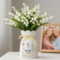 Florero de Cerámica Personalizado Estrella Mariposa Flor de Nacimiento con 2-6 Nombres Cumpleaños Amistad Graduación Regalo para Amigos