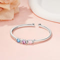 Personalizado 1-5 Familia Birthstones Pulsera con nombre grabado Joyería de las mujeres Cumpleaños Aniversario Día de la Madre Regalo para mamá Abuela