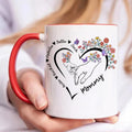 Personalizada Corazón Nacimiento Flor Mascota Patrón 11 oz 15 oz Taza de café de cerámica con 2-6 nombres y posavasos Día de la Madre Regalo de cumpleaños para mamá abuela