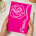 Libreta A5 personalizada con nombre Flor de nacimiento Multicolor Básicos de oficina Regalo de cumpleaños para mujeres Niñas