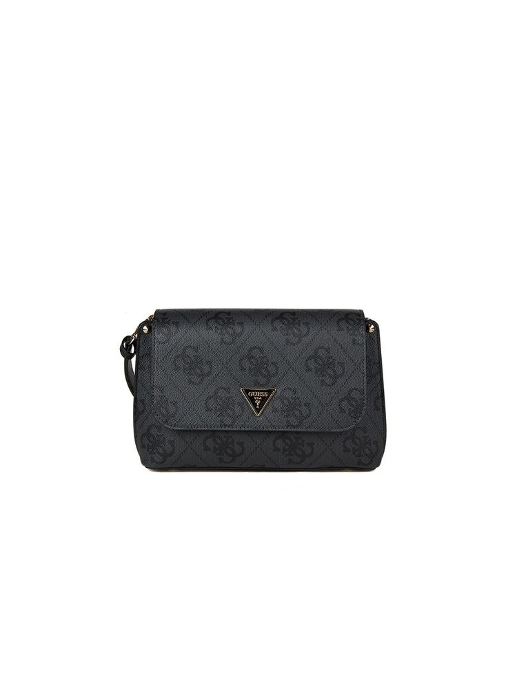 Guess Meridian II Flap Crossbody Bag — Black