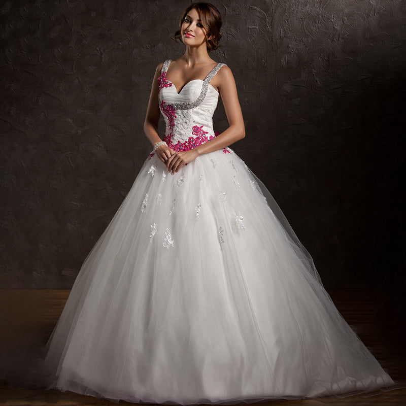 Bridal Wedding Dress Ivory Long Sweetheart Ball-Gown Princess