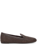 Brunello Cucinelli Interwoven Design Slippers — Brown