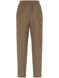 Brunello Cucinelli Pull-On Trousers — Olive Brown