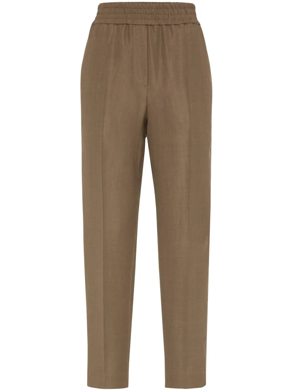 Brunello Cucinelli Pull-On Trousers — Olive Brown
