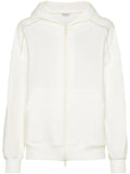 Brunello Cucinelli Monili-Embellished Hoodie — White