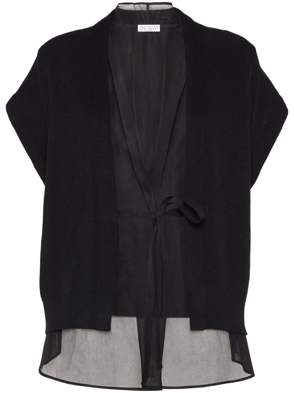 Brunello Cucinelli Monili-Detail Cardigan — Black