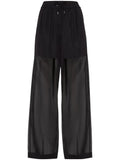 Brunello Cucinelli Mesh-Panel Track Pants — Black