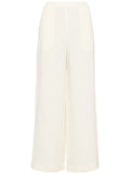 Eres Wide-Leg Linen Trousers — White