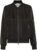 Brunello Cucinelli Monili Bomber Jacket — Black