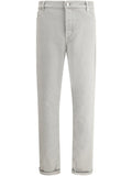 Brunello Cucinelli Straight-Leg Cotton Trousers — Grey