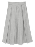 Eleventy Pleated Skirt — Grey