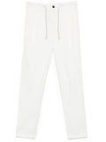 Eleventy Drawstring Cotton Trousers — White