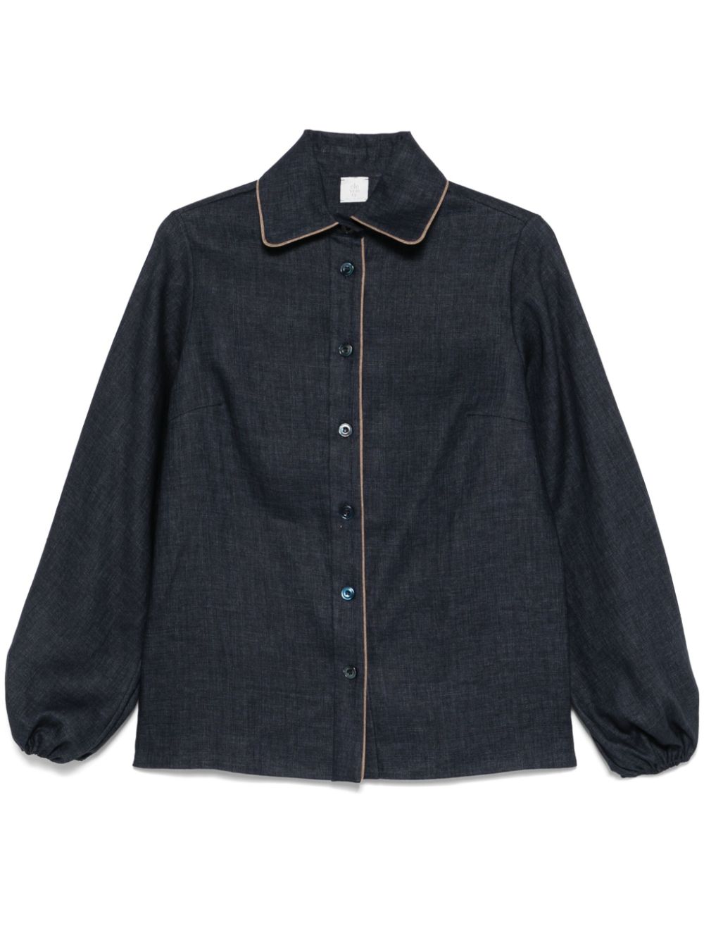 Eleventy Linen Shirt — Navy