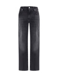 7for Straight Ankle Jeans — Black